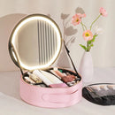 Estojo de Maquiagem GlamBox Multifuncional com Espelho LED