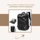 Mochila de viagem masculina compressão à vácuo 17 polegadas
