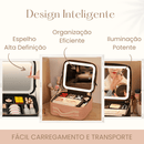 Necessaire Organizadora de Maquiagem SmartGlam com Espelho Portátil e LED com 3 temperaturas